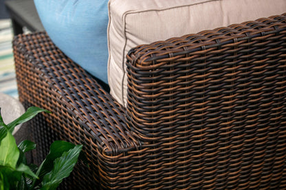 Montecito Sectional in Canvas Flax w/ Self Welt