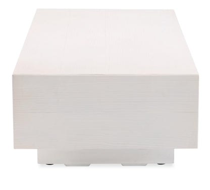 GRFC Faux Bois Coffee Table, Bone Finish