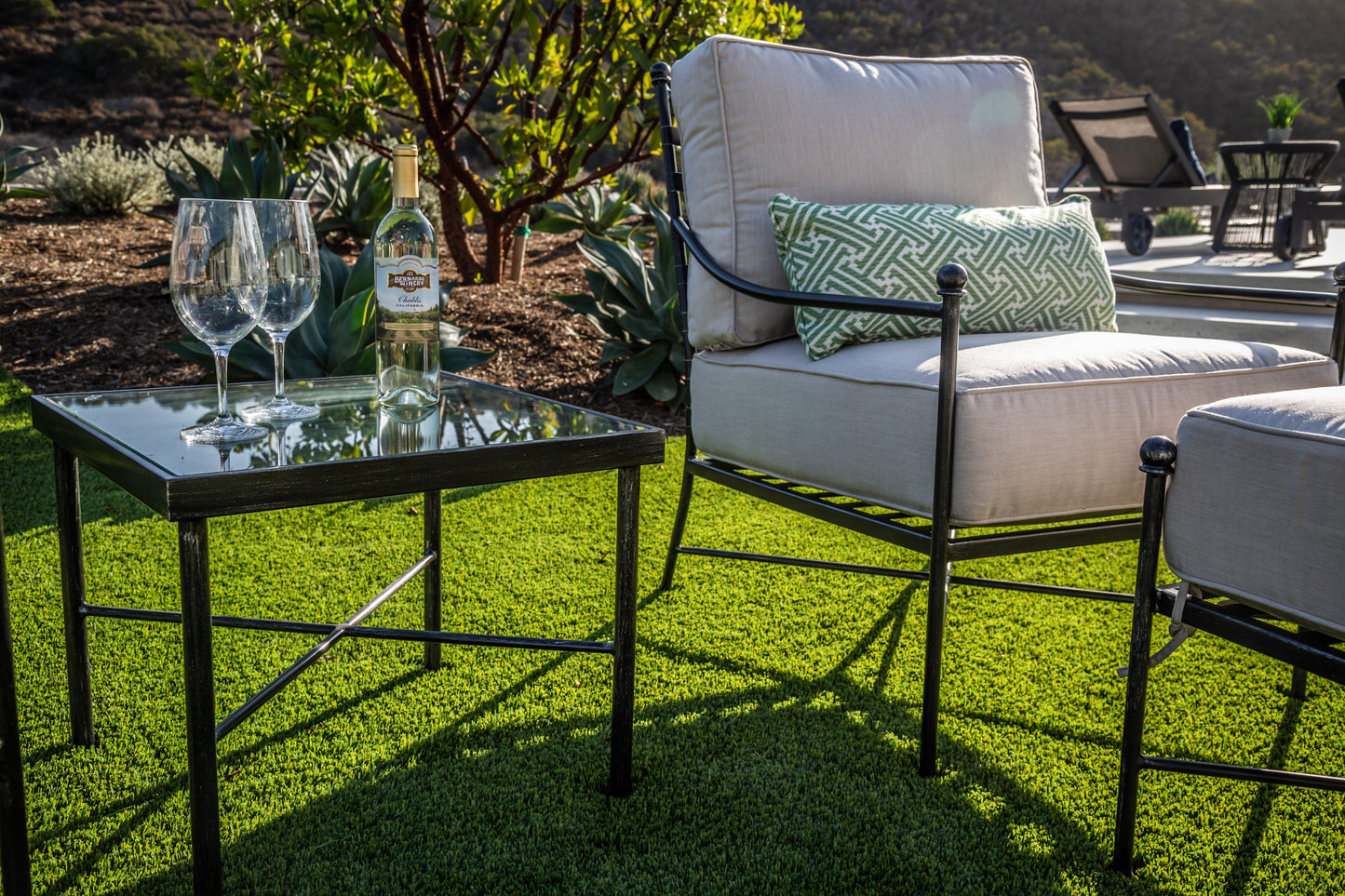 Provence Club Chair in Canvas Flax w/ Self Welt