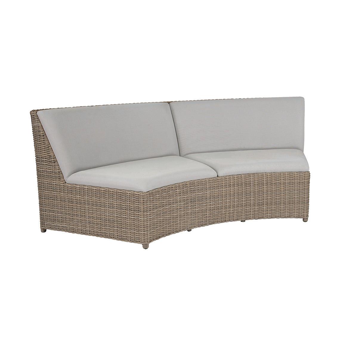 Milano Sectional Curved Armless Settee