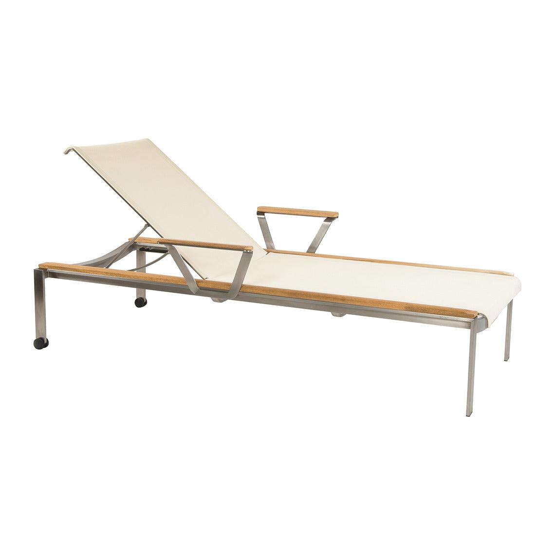 Tivoli Adj. Chaise Lounge w/Wheels & Arms (Stacking)