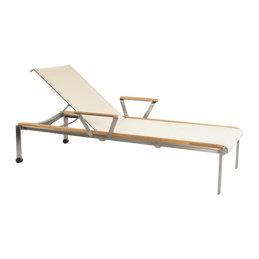 Tivoli Adj. Chaise Lounge w/Wheels & Arms (Stacking)