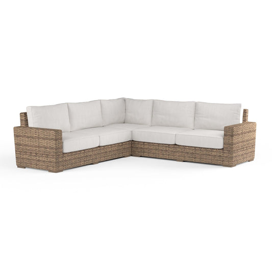 Havana Sectional in Canvas Flax w/ Self Welt