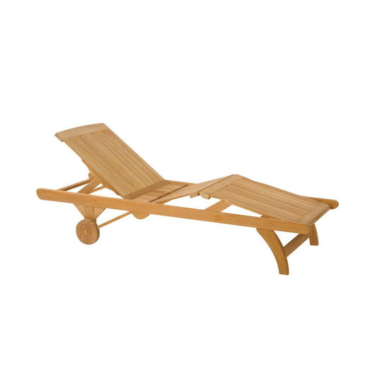 Classic Adj. Knee-Bend Chaise Lounge W/Wheels