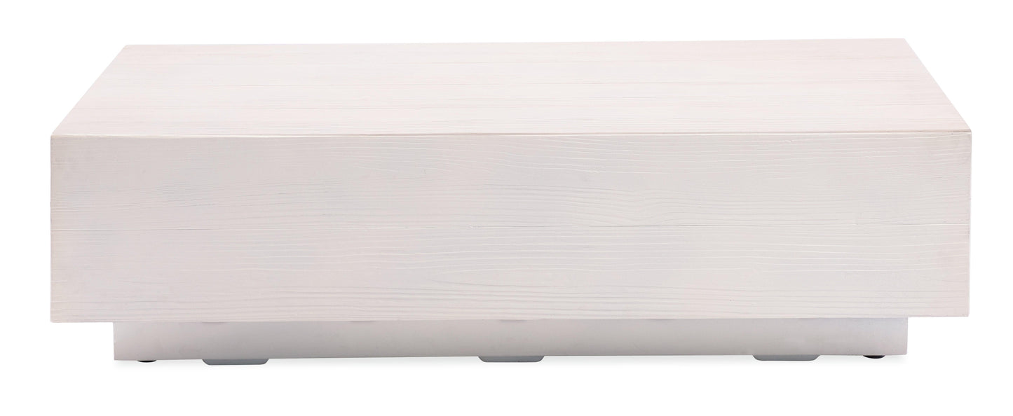 GRFC Faux Bois Coffee Table, Bone Finish