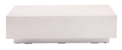 GRFC Faux Bois Coffee Table, Bone Finish