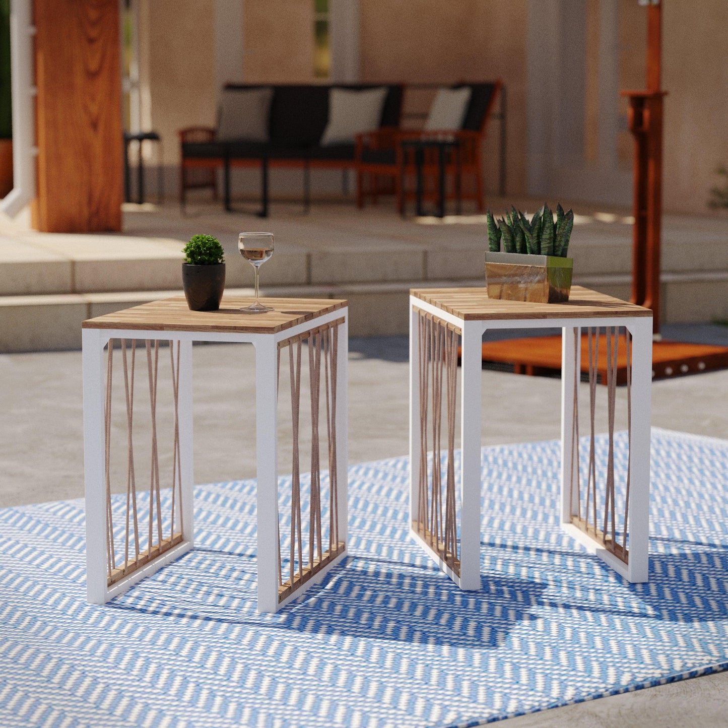 Wallmond Outdoor End Table Set