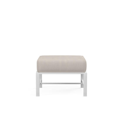 Bristol Ottoman in Canvas Flax w/ Self Welt