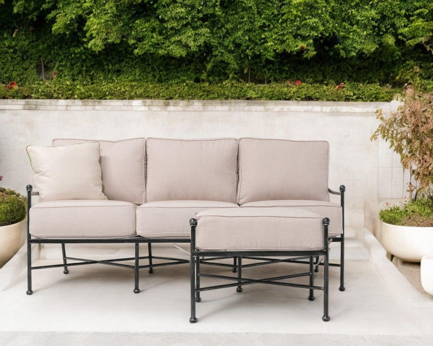 Provence Sofa in Canvas Flax w/ Self Welt