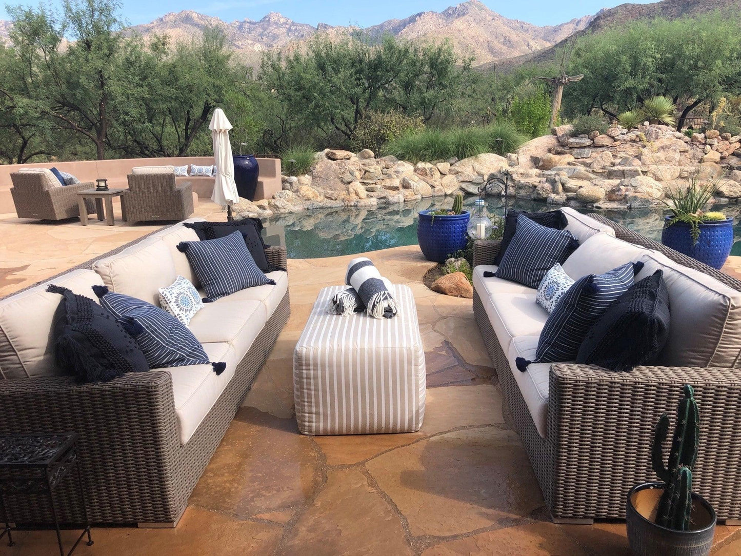 Coronado Sofa in Canvas Flax w/ Self Welt