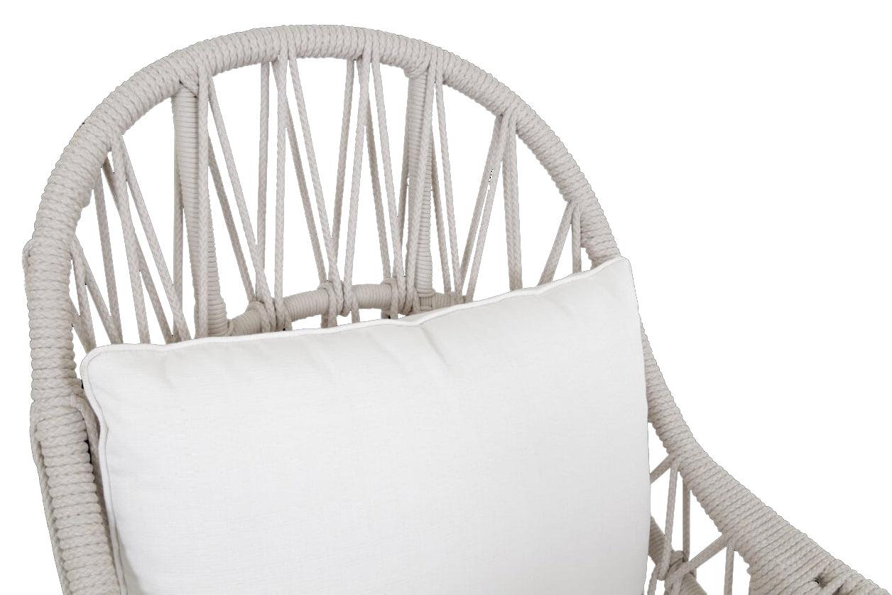 Dana Rope Wing Chair in Linen Canvas w/ Self Welt