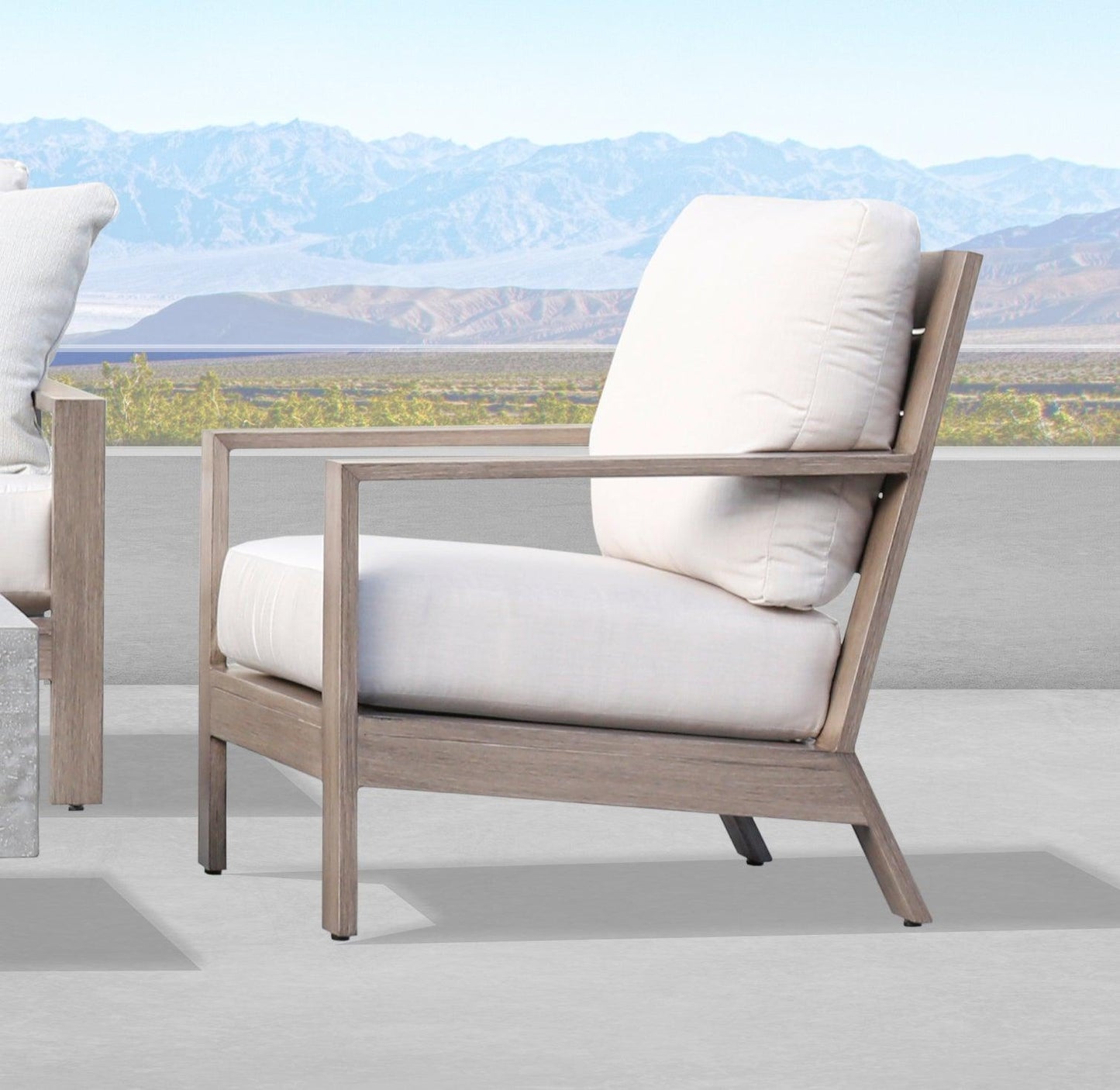 Laguna Club Chair in Canvas Flax, No Welt