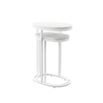 Vicanno Terrazzo Outdoor Nesting Tables – 2pc Set