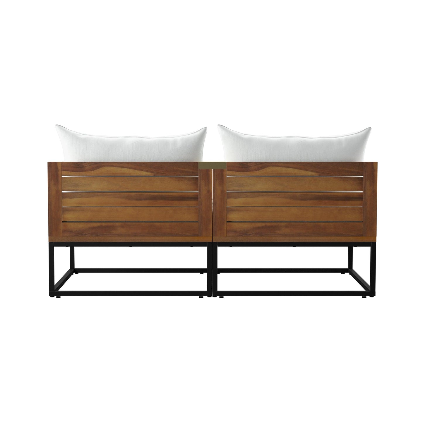 Taradale Outdoor Coffee Table and Modular Loveseat Set – 2pc