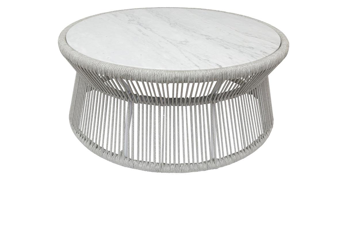 Miami Coffee Table with Honed Cararra Marble Top