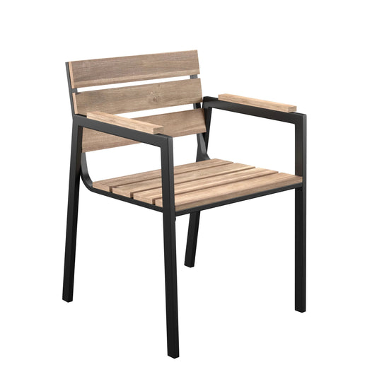 Standlake Slatted Outdoor Chairs – 2pc Set