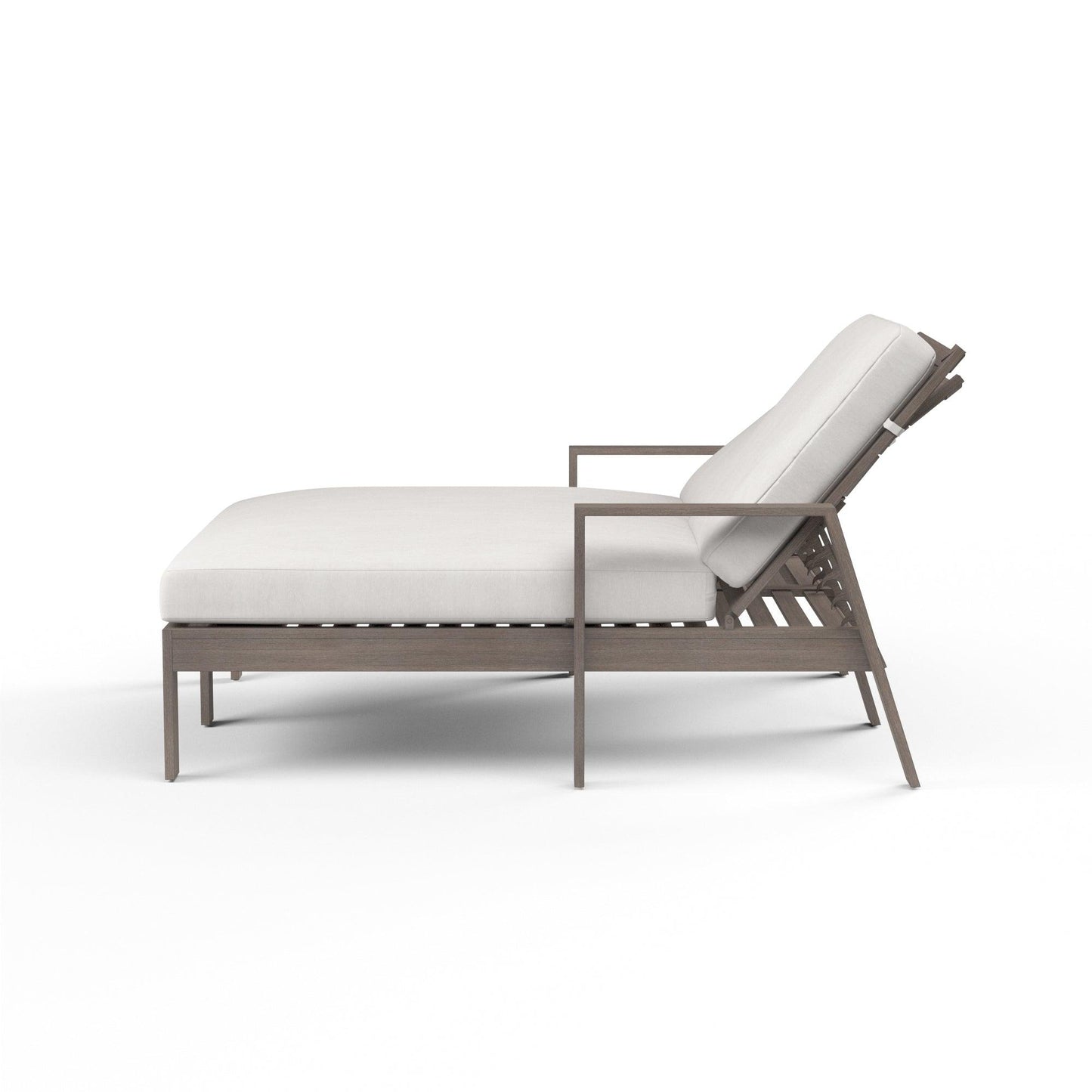 Laguna Double Chaise Lounge in Canvas Flax, No Welt