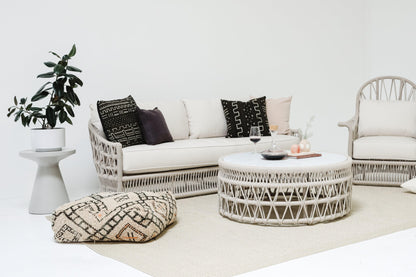 Dana Coffee Table with Honed Carrara Marble Top