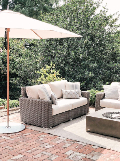 Coronado Loveseat in Canvas Flax w/ Self Welt