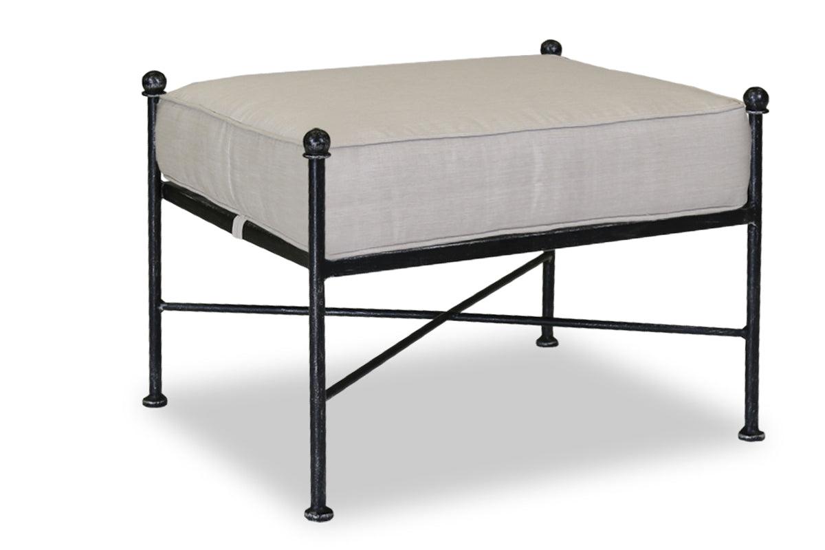 Provence Ottoman in Canvas Flax w/ Self Welt