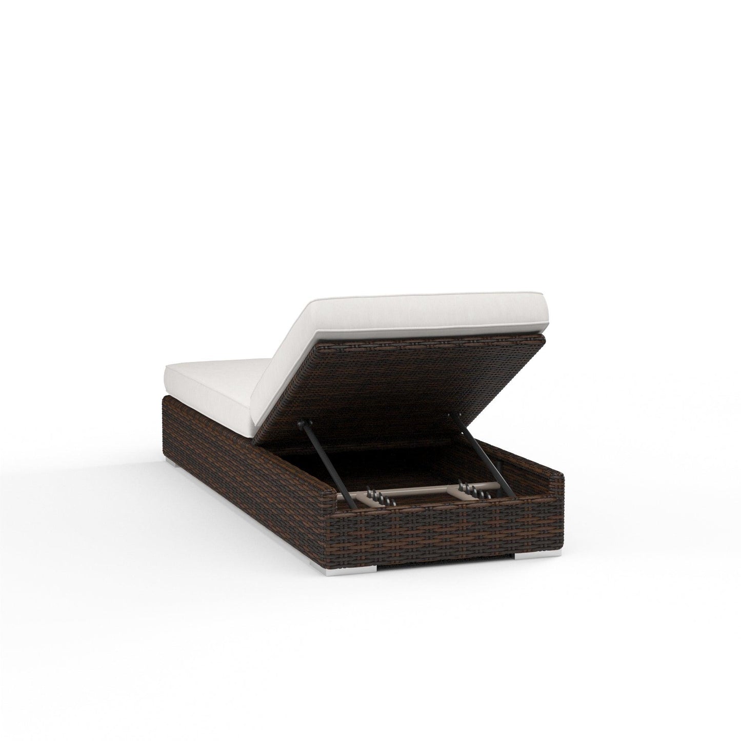 Montecito Adjustable Chaise in Canvas Flax w/ Self Welt